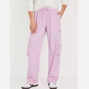 Old Navy Pink Wide Leg Cargo Pants XS NWT
